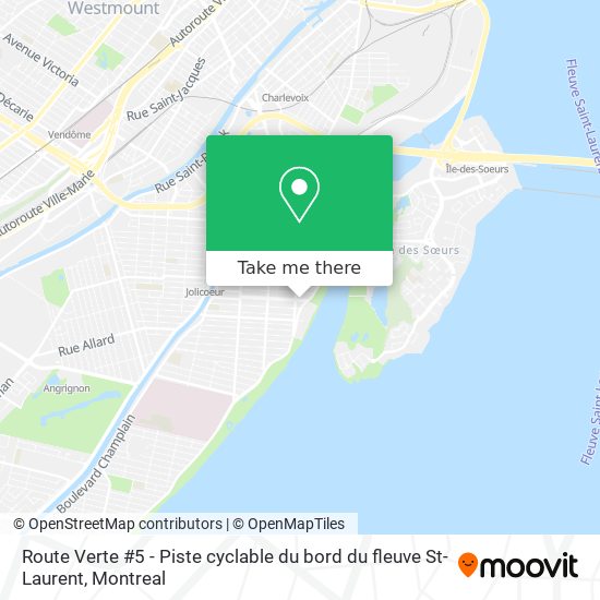 Route Verte #5 - Piste cyclable du bord du fleuve St-Laurent map