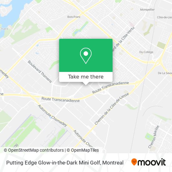 Putting Edge Glow-in-the-Dark Mini Golf map