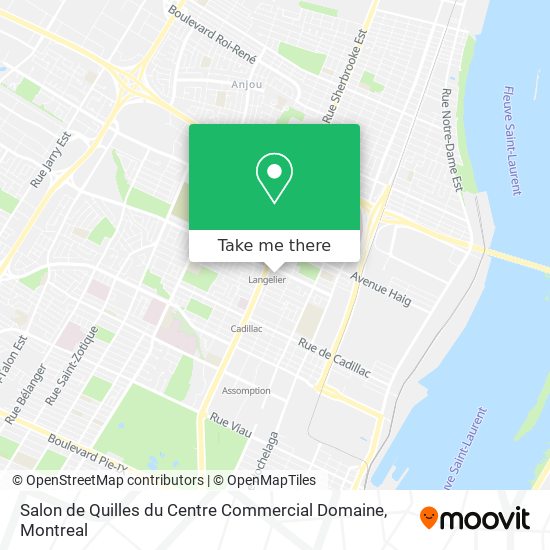 Salon de Quilles du Centre Commercial Domaine map