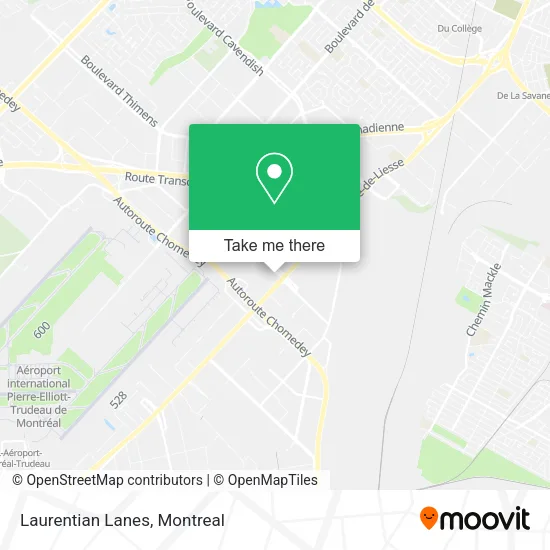 Laurentian Lanes map