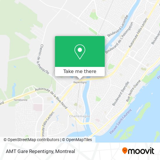 AMT Gare Repentigny map