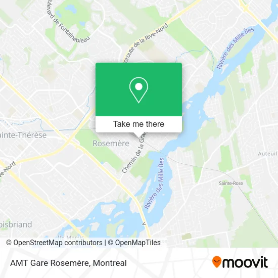 AMT Gare Rosemère map
