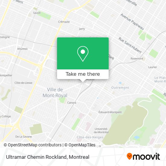 Ultramar Chemin Rockland map