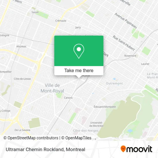 Ultramar Chemin Rockland map