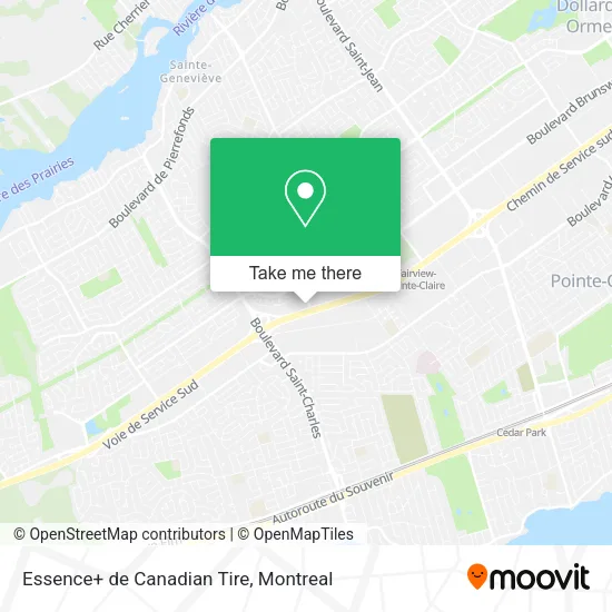 Essence+ de Canadian Tire map