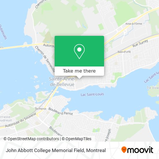 John Abbott College Memorial Field map