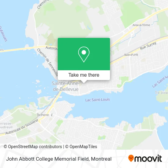 John Abbott College Memorial Field map