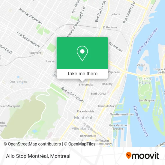 Allo Stop Montréal map