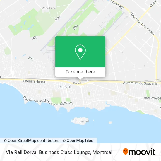 Via Rail Dorval Business Class Lounge map