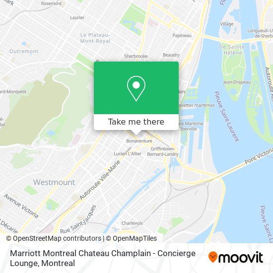 Marriott Montreal Chateau Champlain - Concierge Lounge map