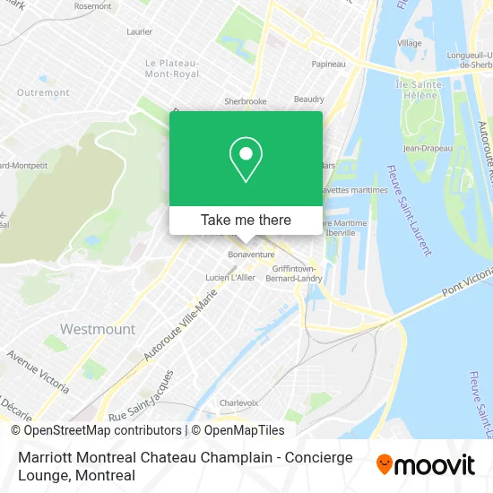 Marriott Montreal Chateau Champlain - Concierge Lounge map