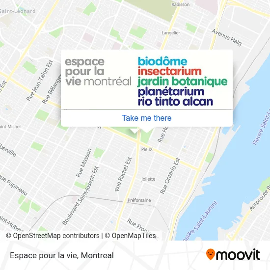 Espace pour la vie map