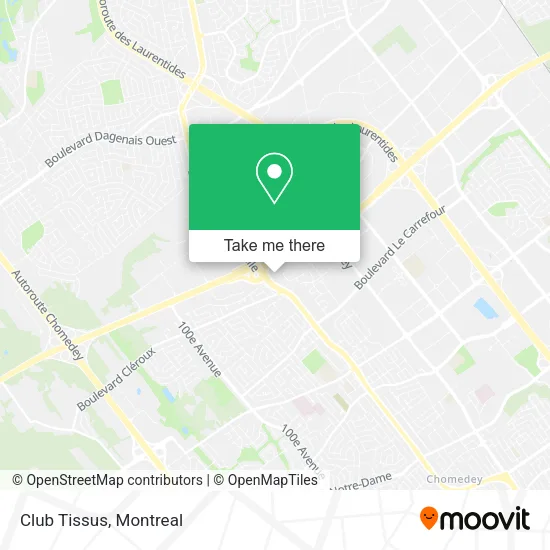 Club Tissus map