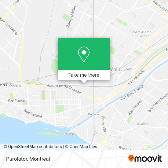 Purolator map