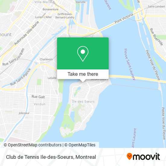 Club de Tennis Ile-des-Soeurs map