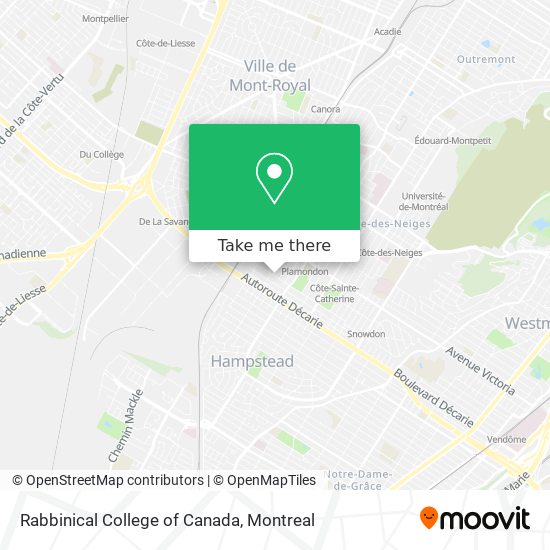 Rabbinical College of Canada map