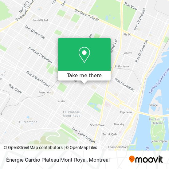 Énergie Cardio Plateau Mont-Royal map