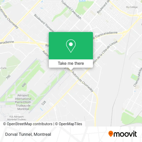 Dorval Tunnel map
