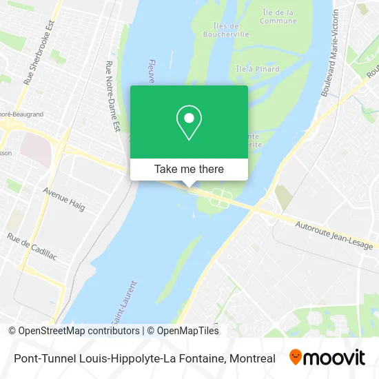 Pont-Tunnel Louis-Hippolyte-La Fontaine map