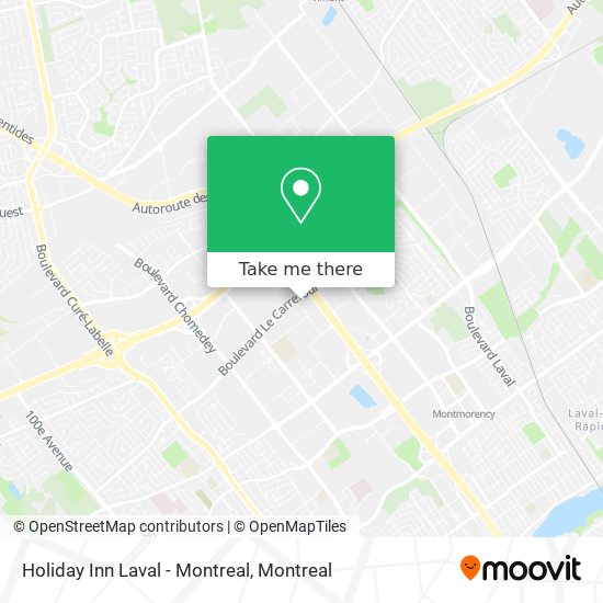 Holiday Inn Laval - Montreal map