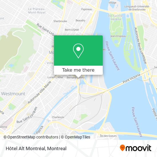 Hôtel Alt Montréal map