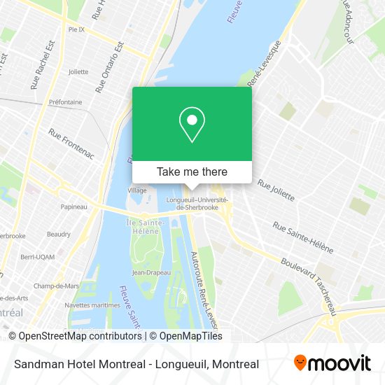 Sandman Hotel Montreal - Longueuil map