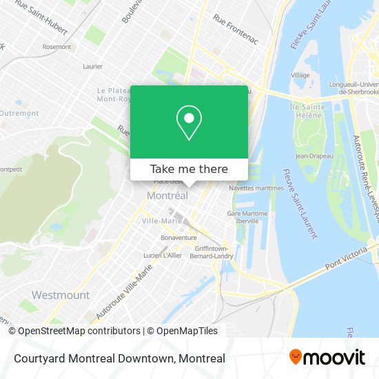 Courtyard Montreal Downtown map