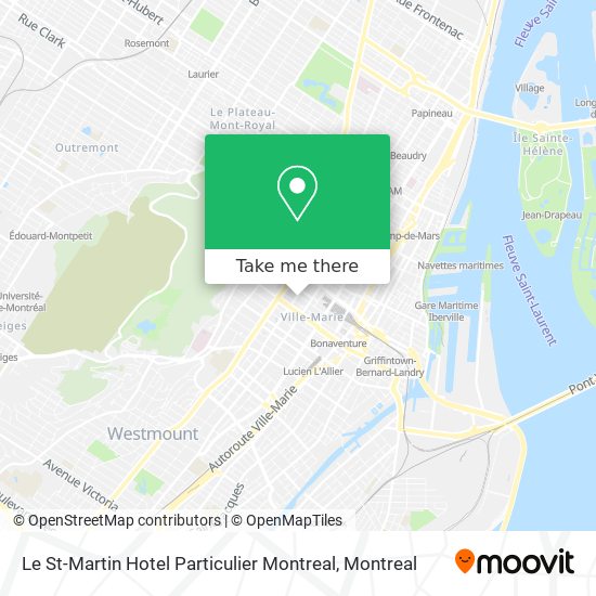 Le St-Martin Hotel Particulier Montreal map