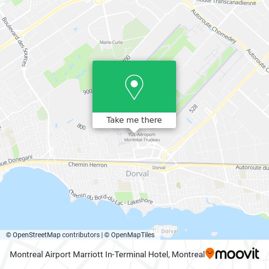 Montreal Airport Marriott In-Terminal Hotel map