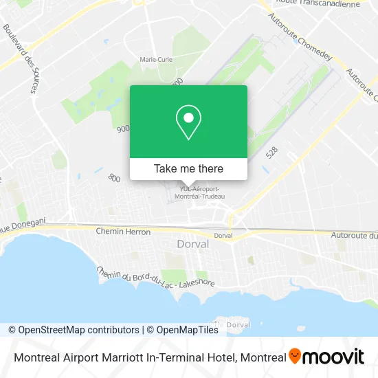 Montreal Airport Marriott In-Terminal Hotel map