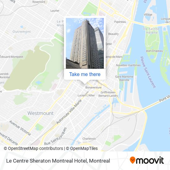 Le Centre Sheraton Montreal Hotel map