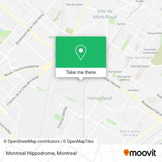 Montreal Hippodrome map