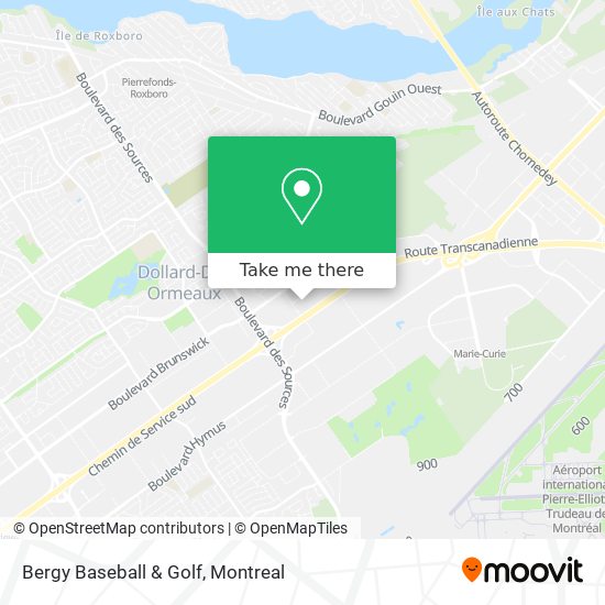 Bergy Baseball & Golf map