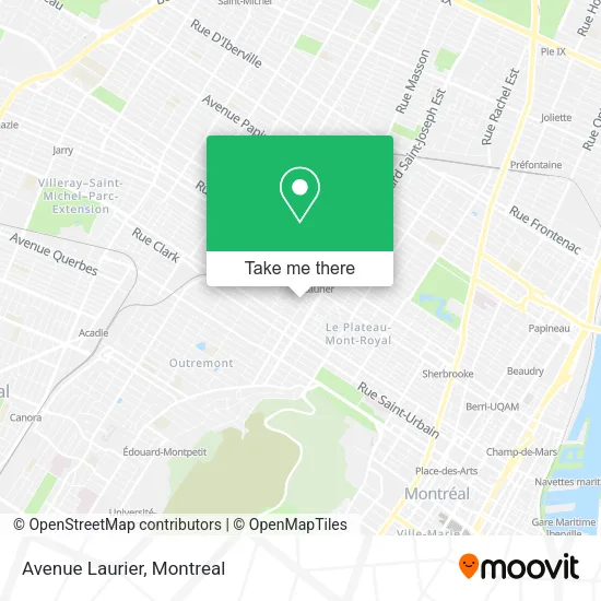 Avenue Laurier map
