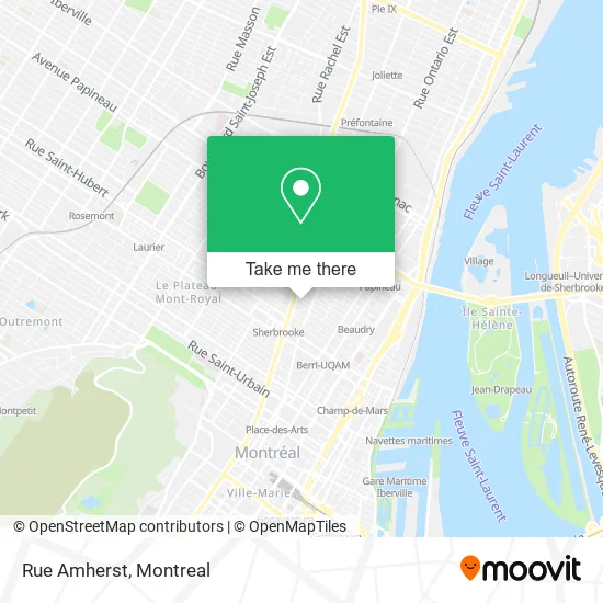 Rue Amherst map