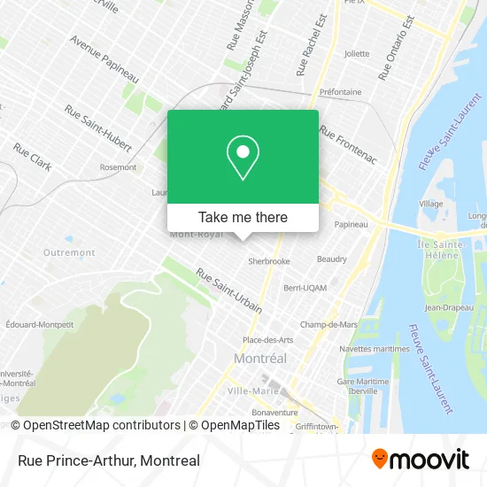 Rue Prince-Arthur map
