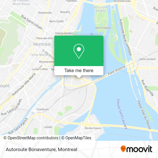 Autoroute Bonaventure map