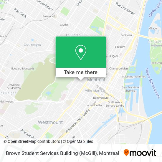 Brown Student Services Building (McGill) map