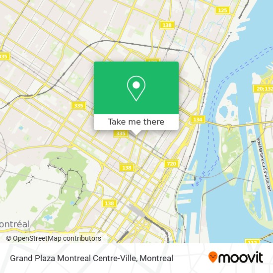 Grand Plaza Montreal Centre-Ville map