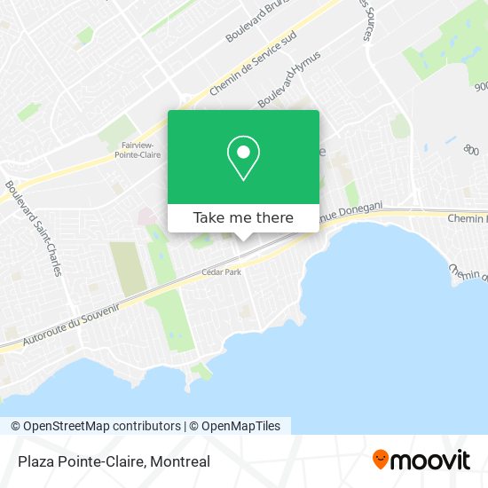 How to get to Plaza Pointe Claire by Bus or Train