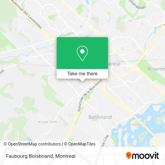 Faubourg Boisbriand map