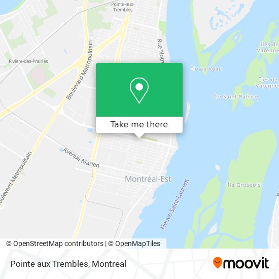 Pointe aux Trembles map