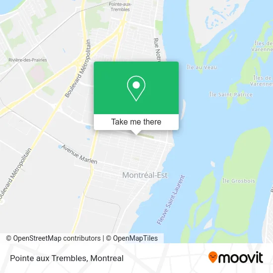 Pointe aux Trembles map