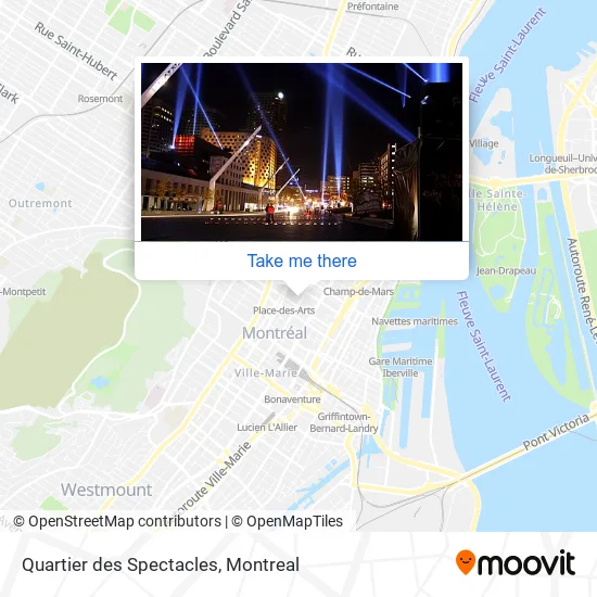 Quartier des Spectacles map