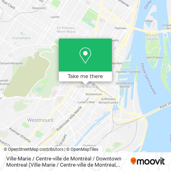 Ville-Marie / Centre-ville de Montréal / Downtown Montreal map