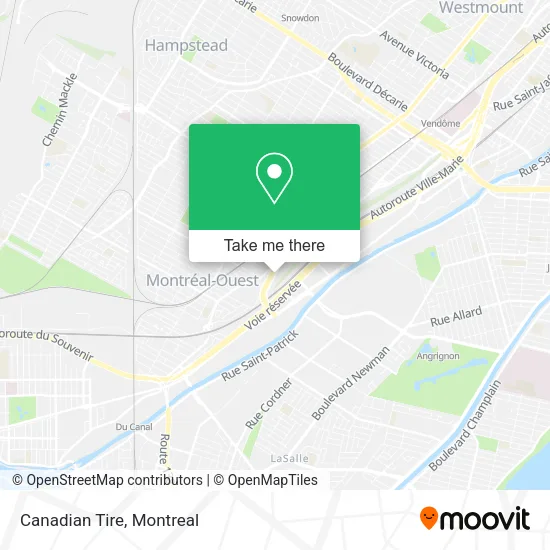 Canadian Tire map