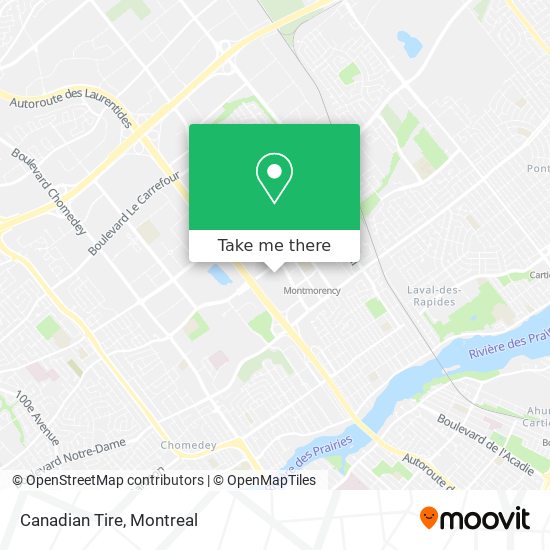 Canadian Tire map