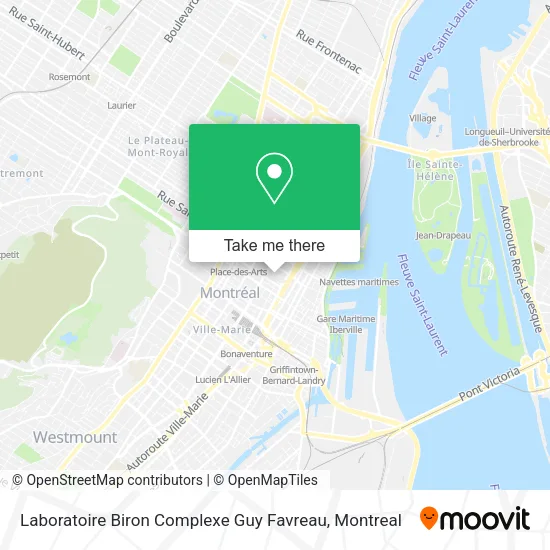 Laboratoire Biron Complexe Guy Favreau map
