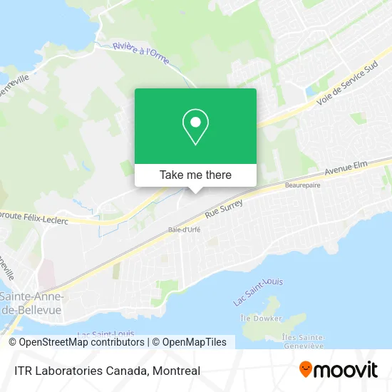 ITR Laboratories Canada map