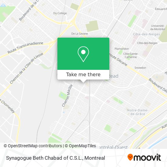Synagogue Beth Chabad of C.S.L. map